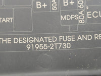 2014-2015 Kia Optima Fusebox Fuse Box Panel Relay Module P/N:91955-2T730 Fits Fits 2014 2015 OEM Used Auto Parts - Oemusedau