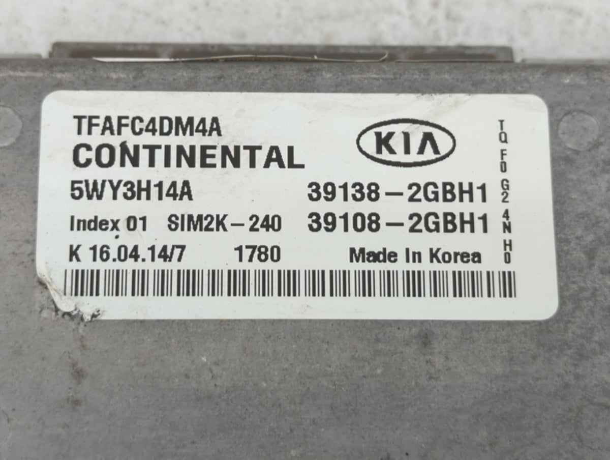 2014-2015 Kia Optima PCM Engine Control Computer ECU ECM PCU OEM P/N:39108-2GBH1 39138-2GBH1 Fits 2014 2015 OEM Used Auto Pa