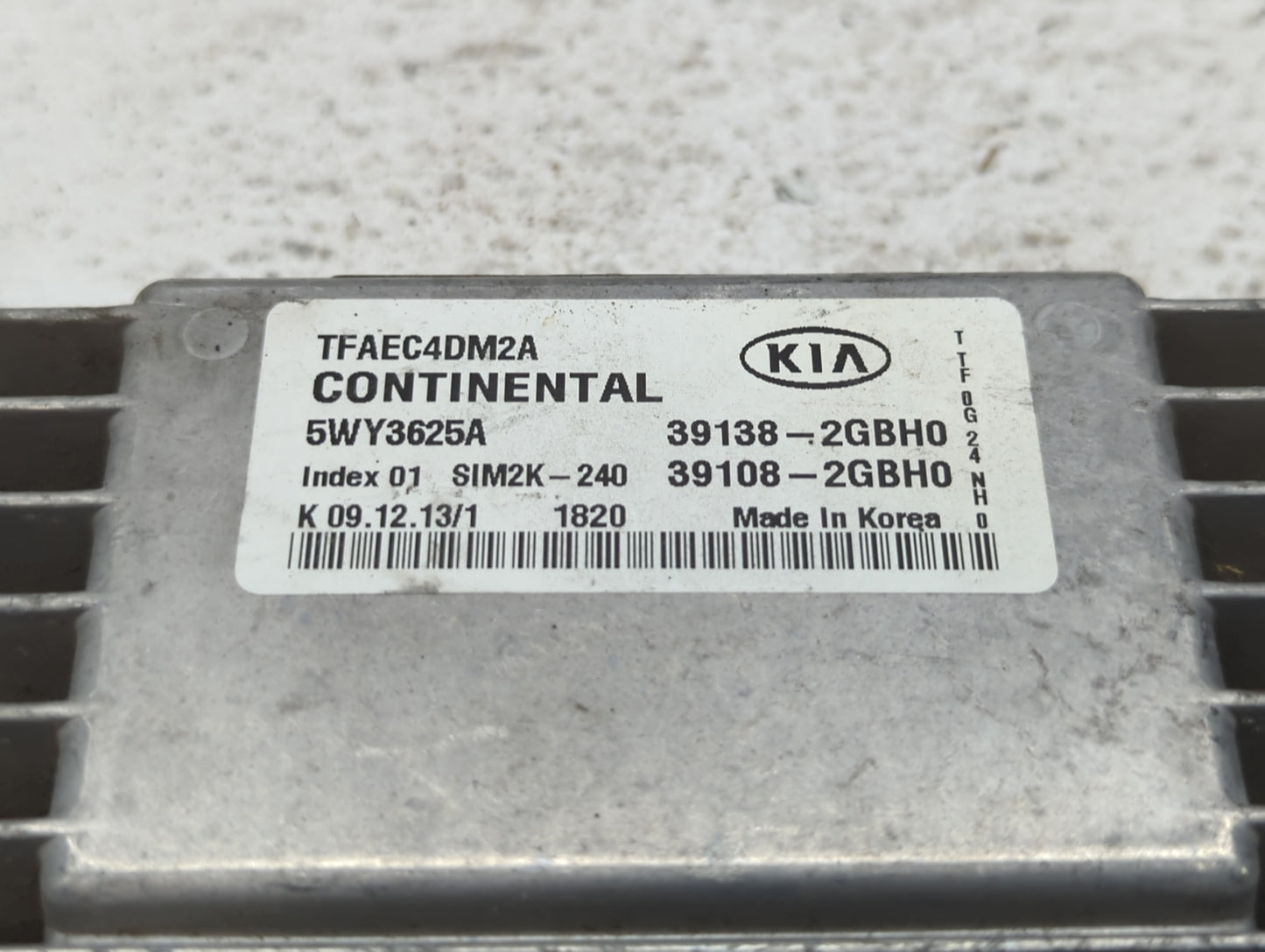 2014-2015 Kia Optima PCM Engine Control Computer ECU ECM PCU OEM P/N:39138-2GBH0 39108-2GBH0, 391382GBH0 Fits Fits 2014 2015
