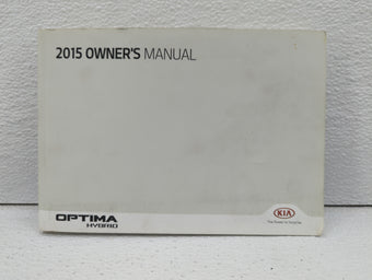 compare product 2015 Kia Optima Owners Manual Book Guide OEM Used Auto Parts