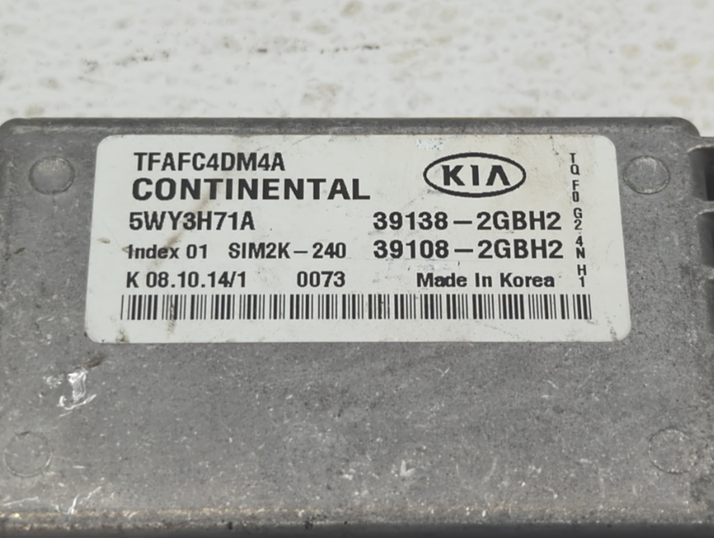 2015 Kia Optima PCM Engine Control Computer ECU ECM PCU OEM P/N:39108-2GBH2 39138-2GBH2 Fits OEM Used Auto Parts - Oemusedau