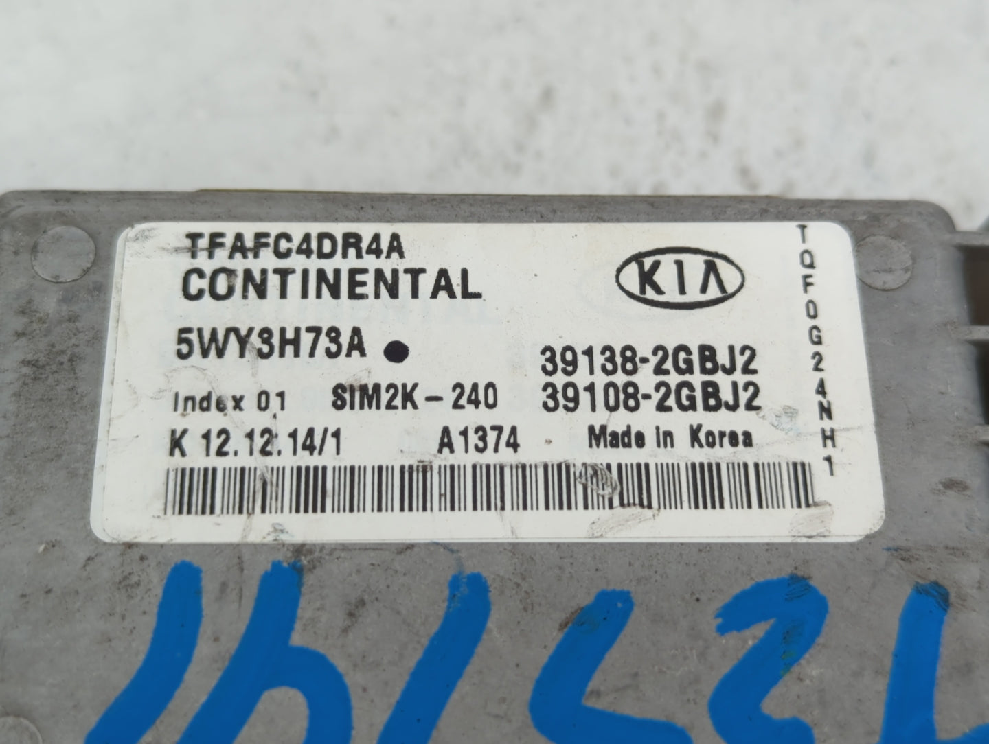 2015 Kia Optima PCM Engine Control Computer ECU ECM PCU OEM P/N:39108-2GBJ2 39138-2GBJ2 Fits OEM Used Auto Parts - Oemusedau