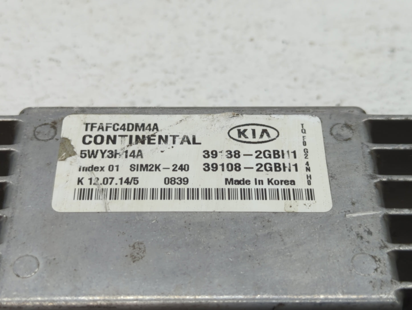2015 Kia Optima PCM Engine Control Computer ECU ECM PCU OEM P/N:39108-2GBH1 39138-2GBH1, 39138-2GBH2, 39108-2GBH2 Fits OEM U