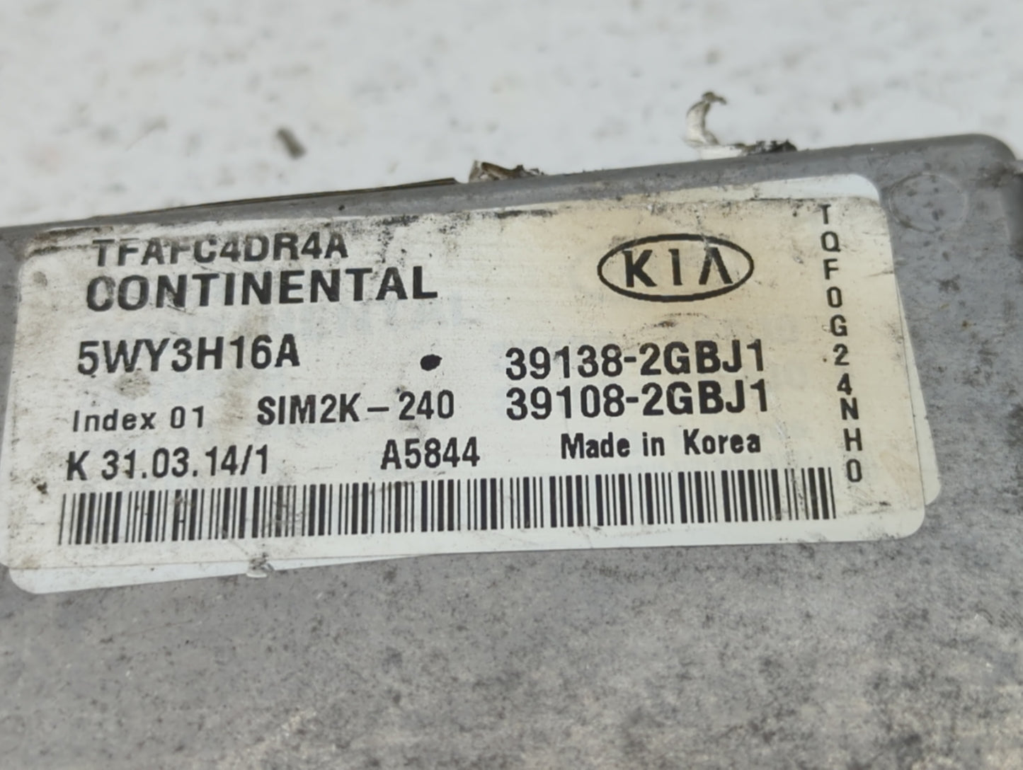 2015 Kia Optima PCM Engine Control Computer ECU ECM PCU OEM P/N:39108-2GBJ1 39138-2GBJ1, 39108-2GBJ2, 39138-2GBJ2 Fits OEM U