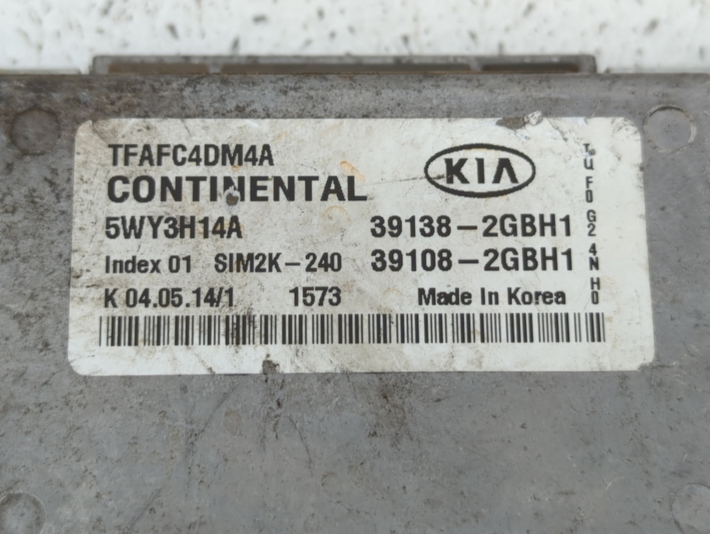 2015 Kia Optima PCM Engine Control Computer ECU ECM PCU OEM P/N:39108-2GBH1 39138-2GBH1, 39138-2GBH2, 39108-2GBH2 Fits OEM U