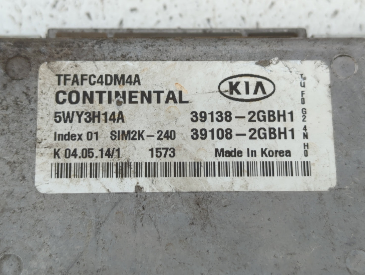 2015 Kia Optima PCM Engine Control Computer ECU ECM PCU OEM P/N:39108-2GBH1 39138-2GBH1, 39138-2GBH2, 39108-2GBH2 Fits OEM U