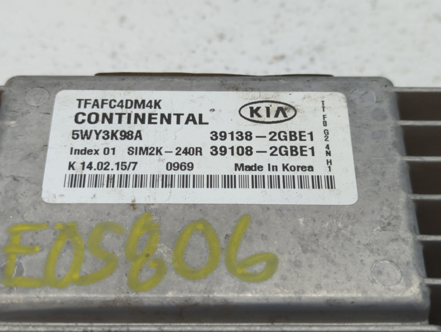 2014-2015 Kia Optima PCM Engine Control Computer ECU ECM PCU OEM P/N:39108-2GBE0 39138-2GBE0, 39138-2GBE1 Fits Fits 2014 201