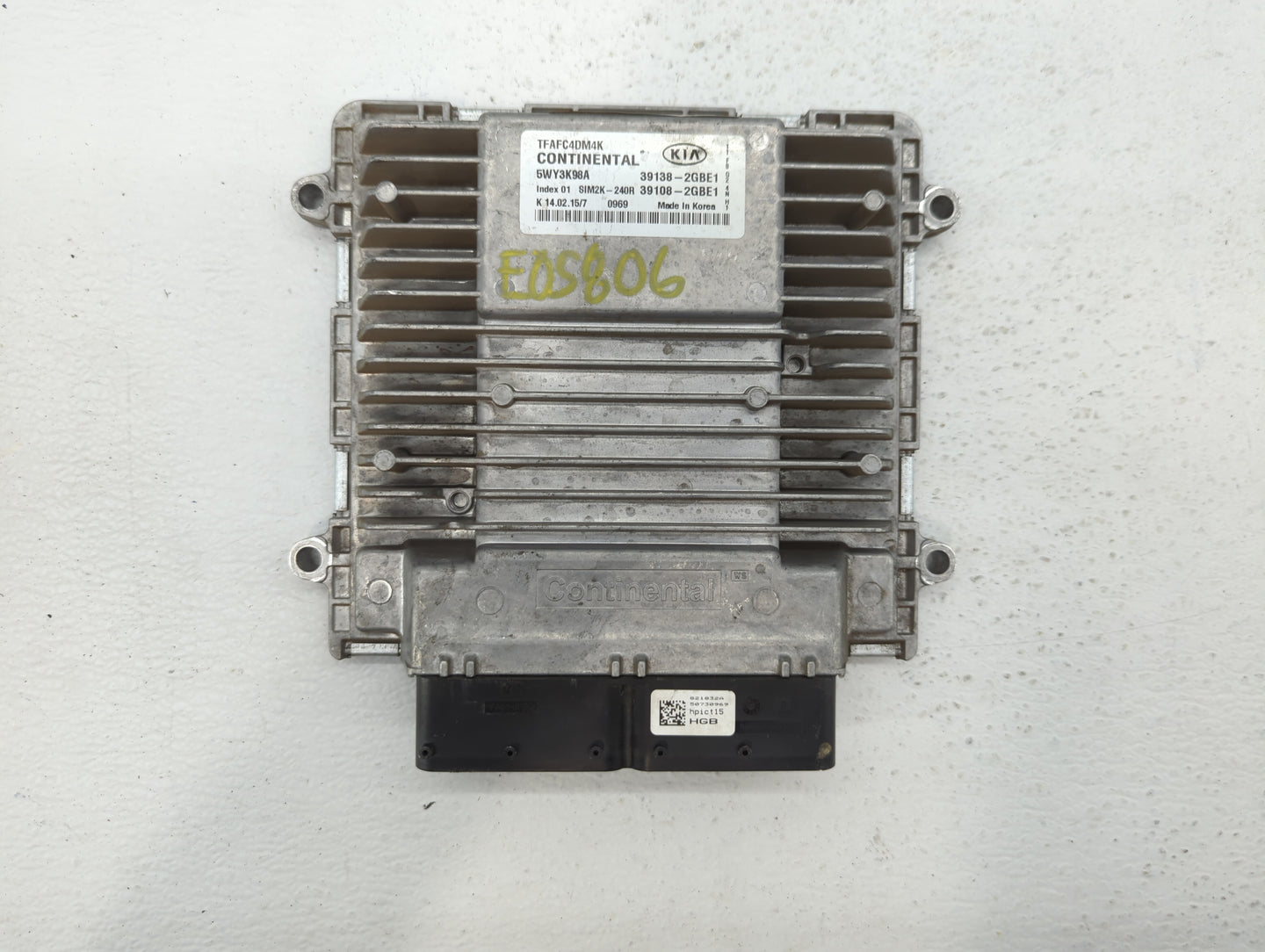 2014-2015 Kia Optima PCM Engine Control Computer ECU ECM PCU OEM P/N:39108-2GBE0 39138-2GBE0, 39138-2GBE1 Fits Fits 2014 201