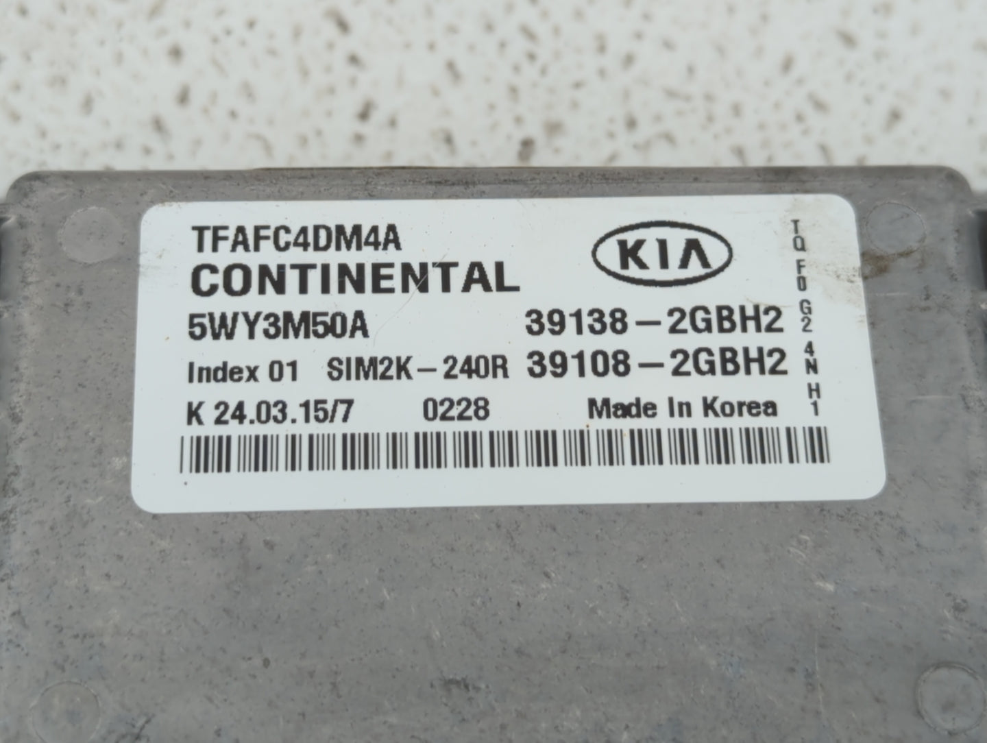 2014-2015 Kia Optima PCM Engine Control Computer ECU ECM PCU OEM P/N:39108-2GBH2 39138-2GBH2, 39108-2GBE0 Fits Fits 2014 201
