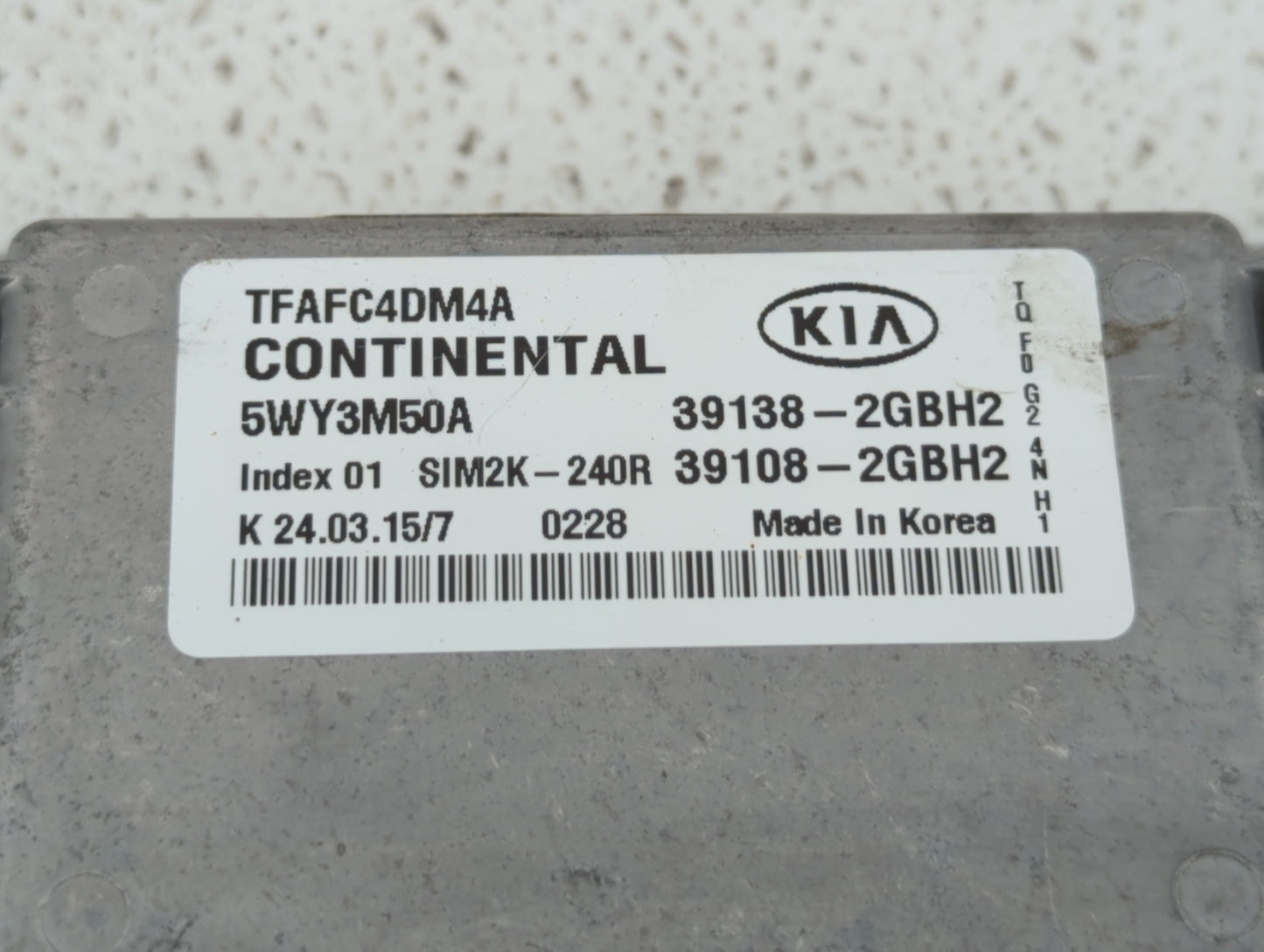 2014-2015 Kia Optima PCM Engine Control Computer ECU ECM PCU OEM P/N:39108-2GBH2 39138-2GBH2, 39108-2GBE0 Fits Fits 2014 201