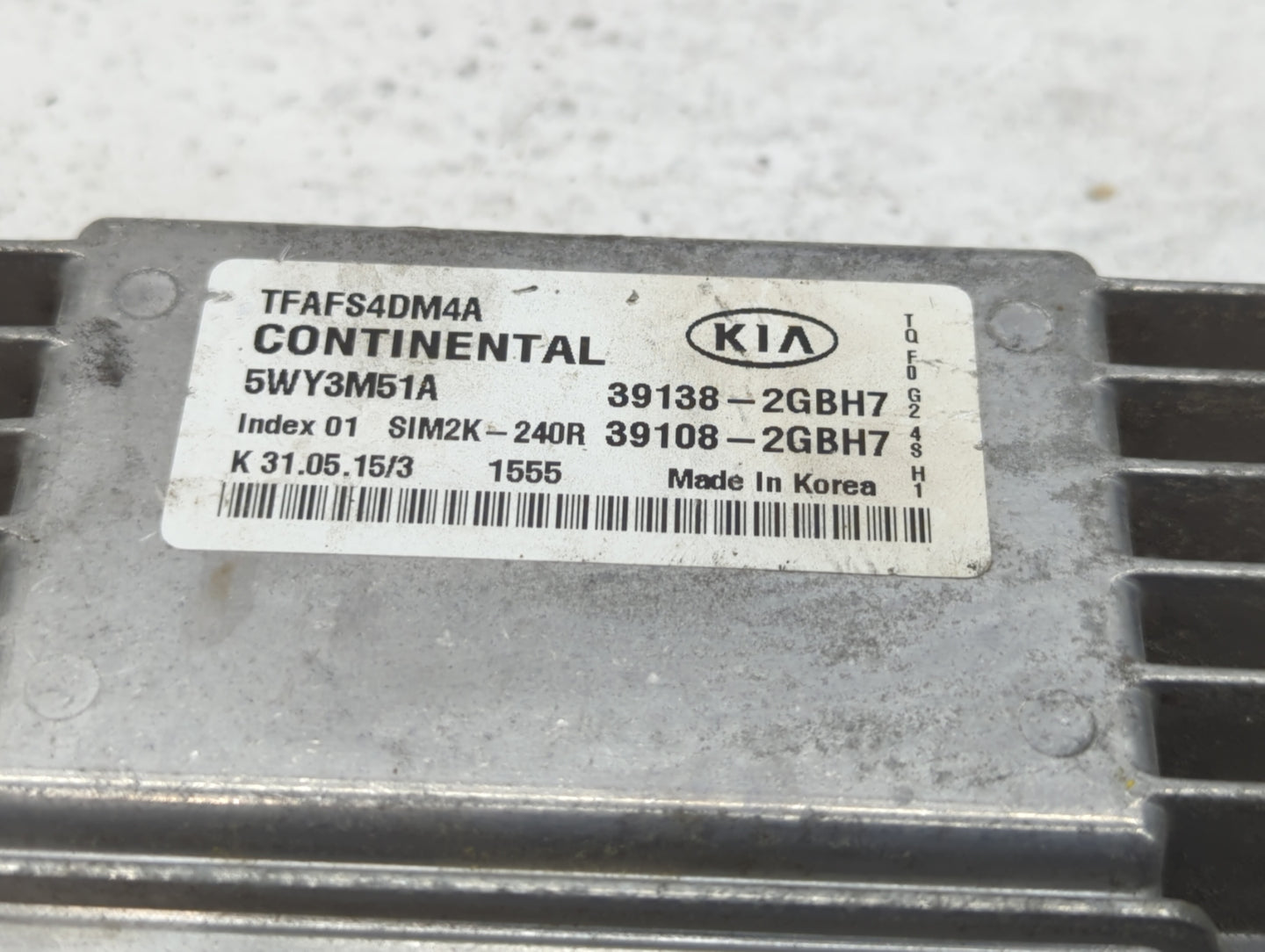 2015 Kia Optima PCM Engine Control Computer ECU ECM PCU OEM P/N:39138-2GBH7 39108-2GBH6, 39138-2GBH6, 36108-2GBH7 Fits OEM U