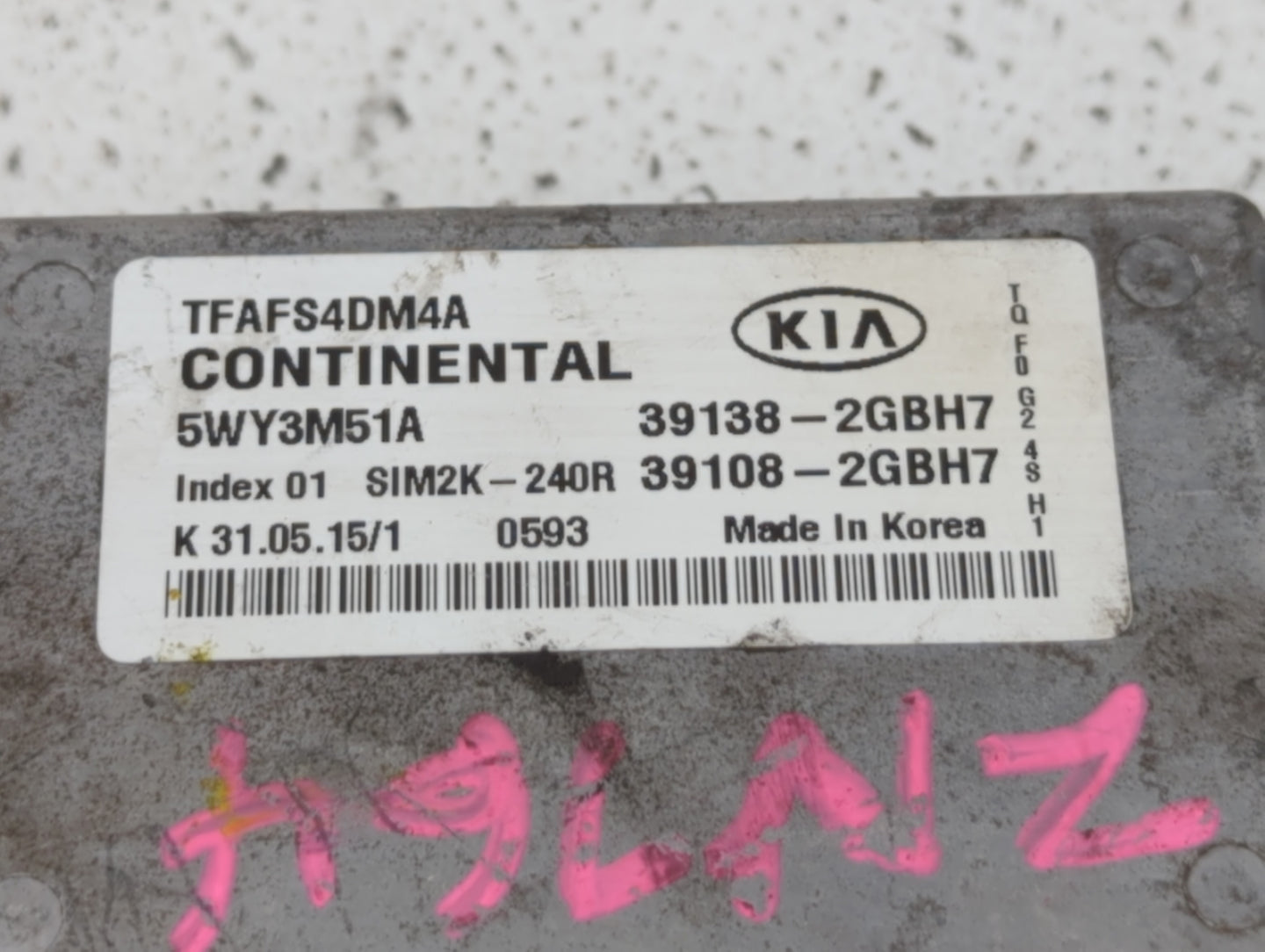 2015 Kia Optima PCM Engine Control Computer ECU ECM PCU OEM P/N:39138-2GBH7 39108-2GBH6, 39138-2GBH6, 36108-2GBH7 Fits OEM U