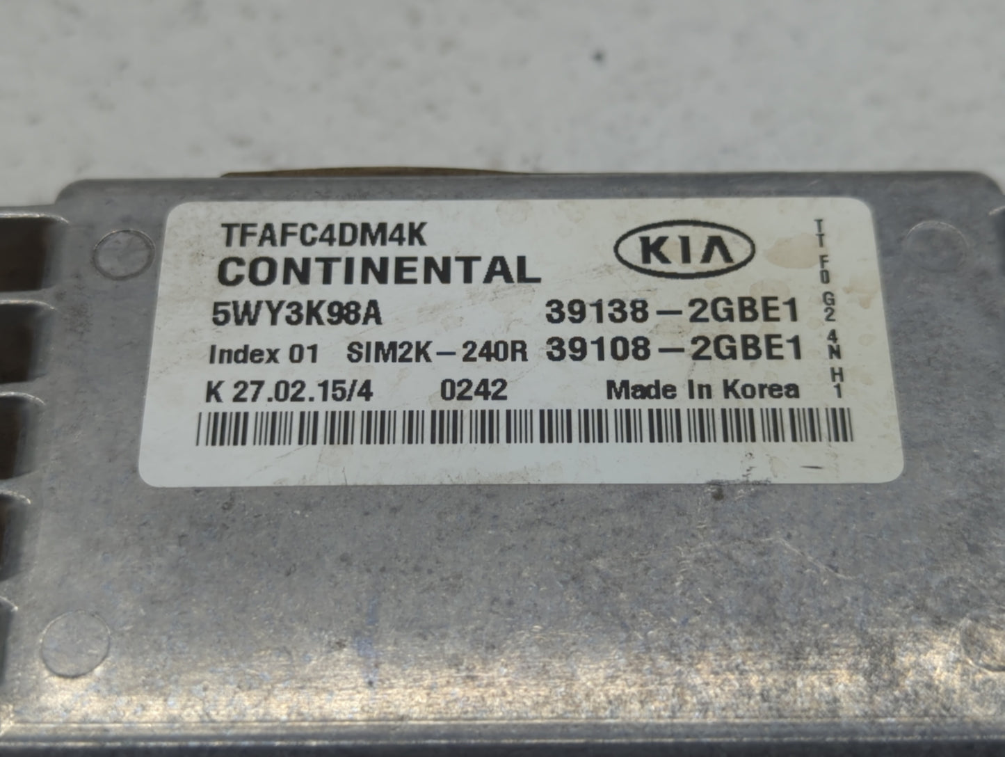 2015 Kia Optima PCM Engine Control Computer ECU ECM PCU OEM P/N:39138-2GBE1 39108-2GBE1, 39108-2GBH2, 39138-2GBH2 Fits OEM U
