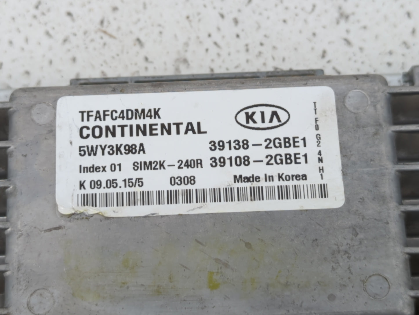 2014-2015 Kia Optima PCM Engine Control Computer ECU ECM PCU OEM P/N:39108-2GBE1 39108-2GBH2, 39138-2GBH2 Fits Fits 2014 201