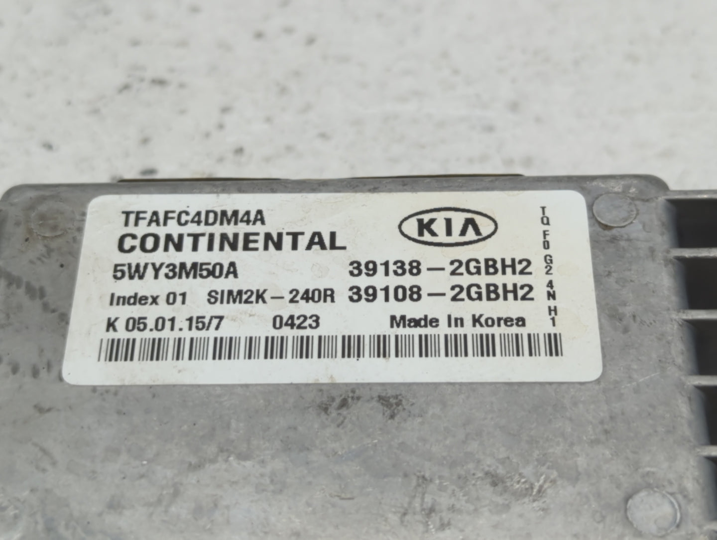 2014-2015 Kia Optima PCM Engine Control Computer ECU ECM PCU OEM P/N:39108-2GBH2 39138-2GBH2, 39108-2GBE0 Fits Fits 2014 201