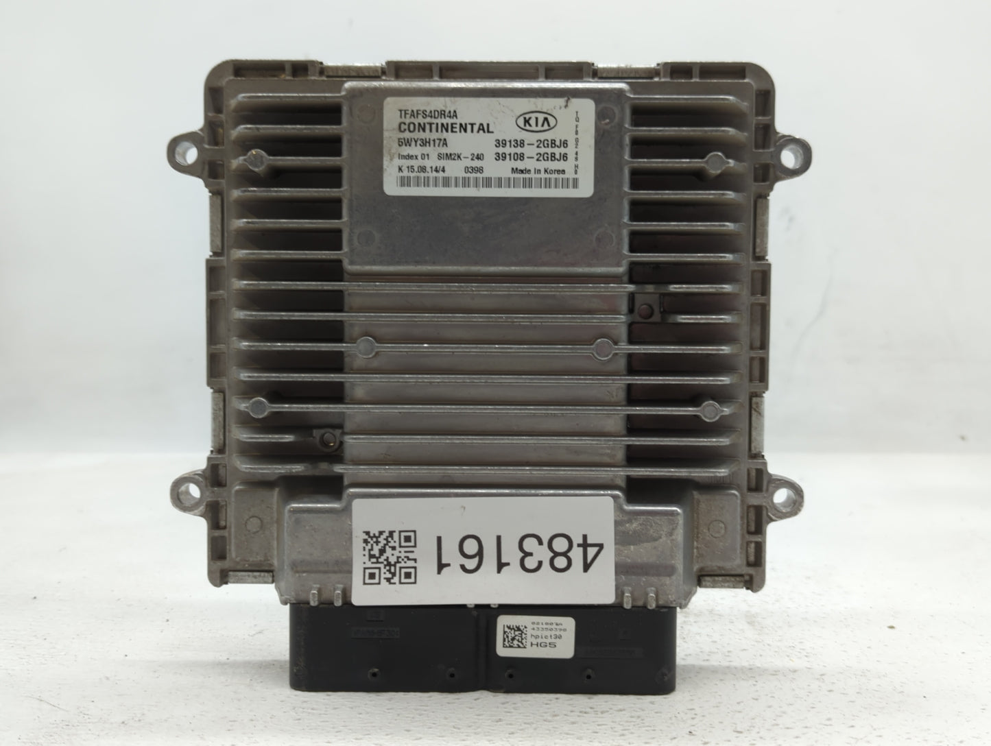 2014-2015 Kia Optima PCM Engine Control Computer ECU ECM PCU OEM P/N:39108-2GBJ6 39138-2GBJ6, 39108-2GBH5 Fits Fits 2014 201