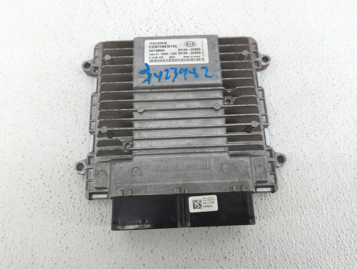 2015 Kia Optima PCM Engine Control Computer ECU ECM PCU OEM P/N:39138-2GBK8 39108-2GBK8 Fits OEM Used Auto Parts - Oemusedau