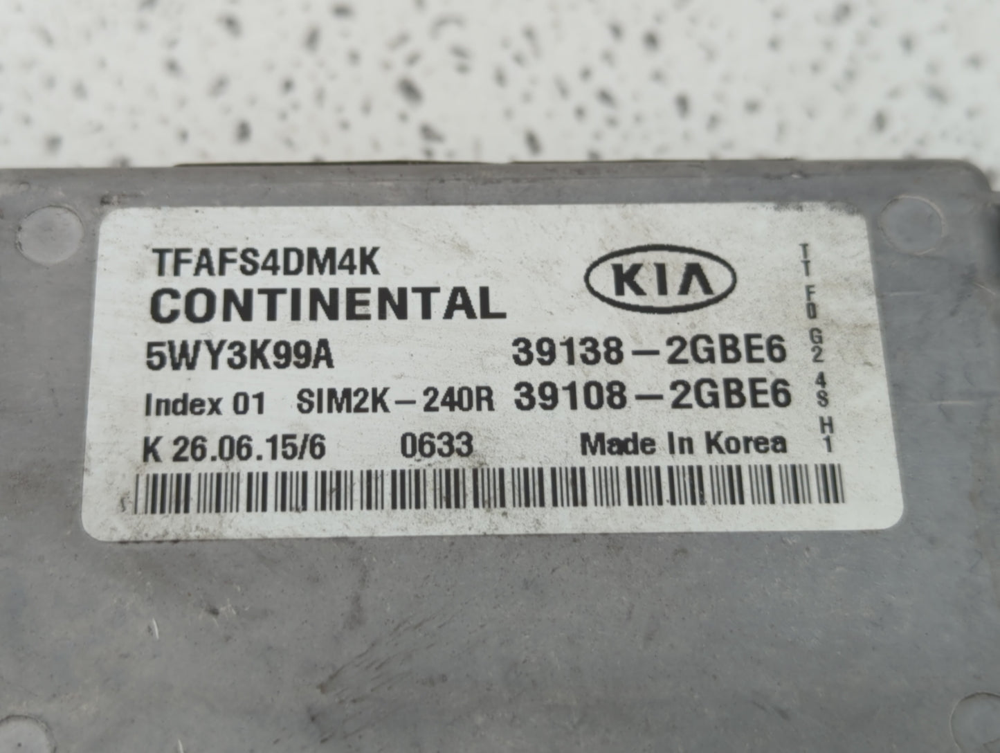 2014-2015 Kia Optima PCM Engine Control Computer ECU ECM PCU OEM P/N:39108-2GBJ6 39138-2GBJ6, 39108-2GBH5 Fits Fits 2014 201