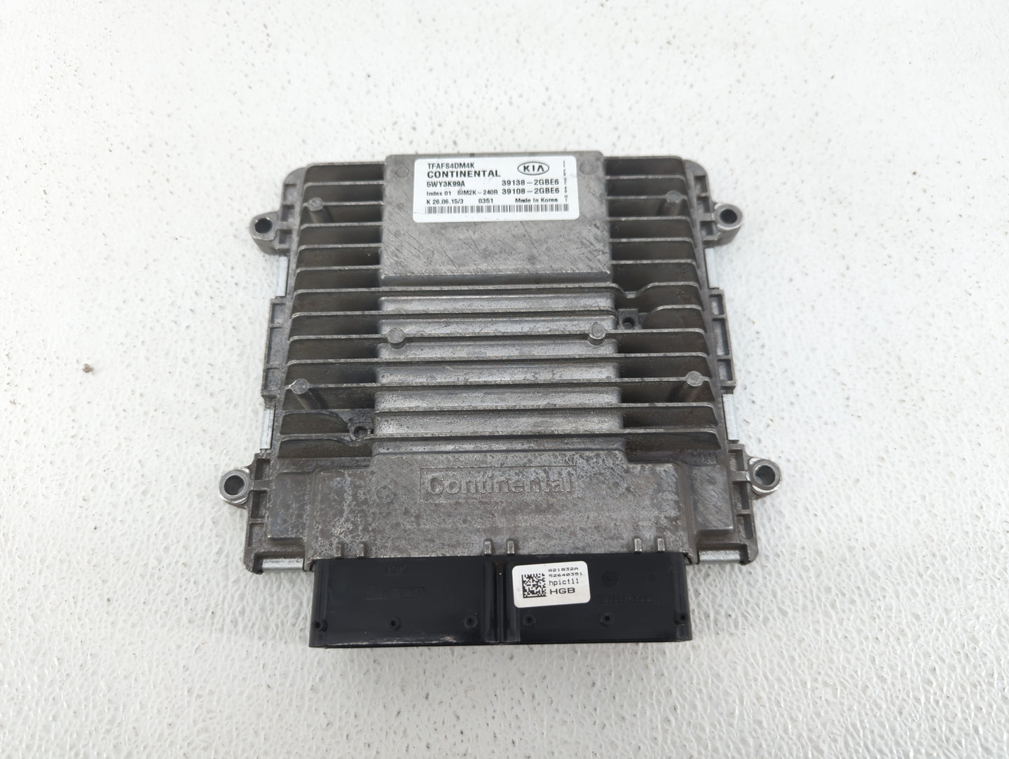 2014-2015 Kia Optima PCM Engine Control Computer ECU ECM PCU OEM P/N:39108-2GBJ6 39138-2GBJ6, 39108-2GBH5 Fits Fits 2014 201