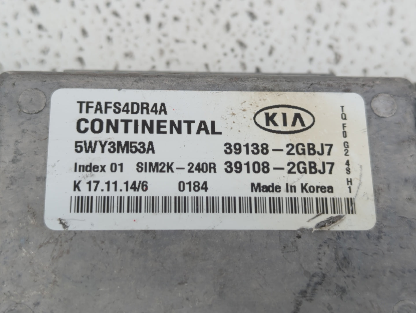 2015 Kia Optima PCM Engine Control Computer ECU ECM PCU OEM P/N:39108-2GBJ7 39138-2GBJ7 Fits OEM Used Auto Parts - Oemusedau