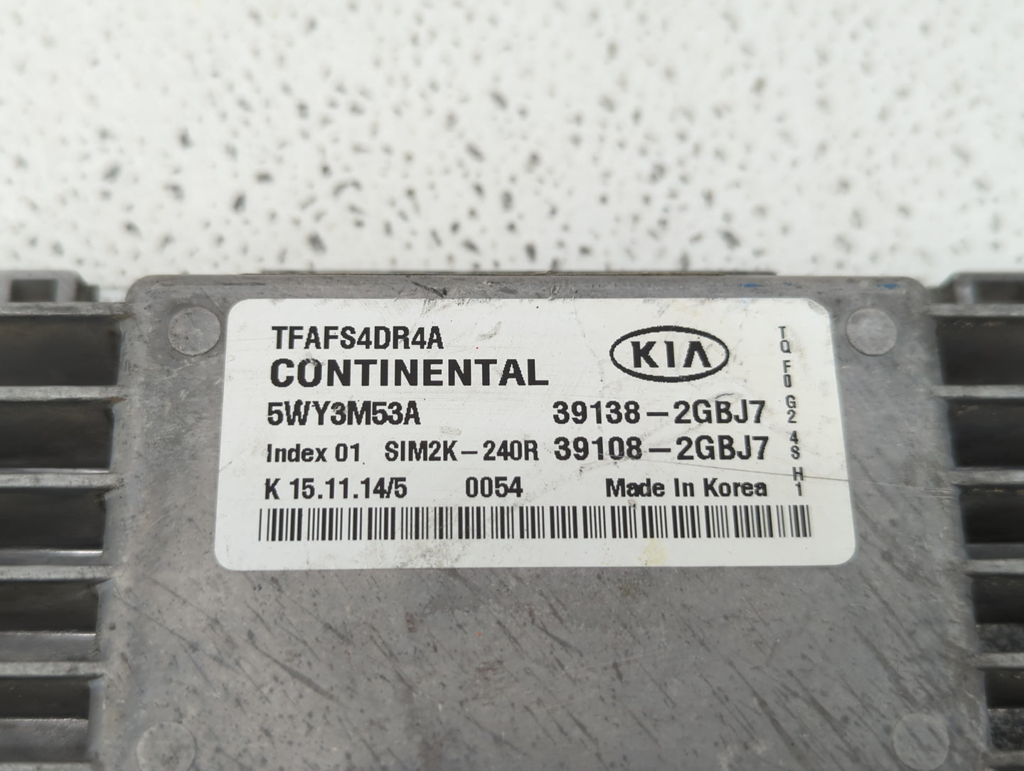 2015 Kia Optima PCM Engine Control Computer ECU ECM PCU OEM P/N:39108-2GBJ7 39138-2GBJ7 Fits OEM Used Auto Parts - Oemusedau
