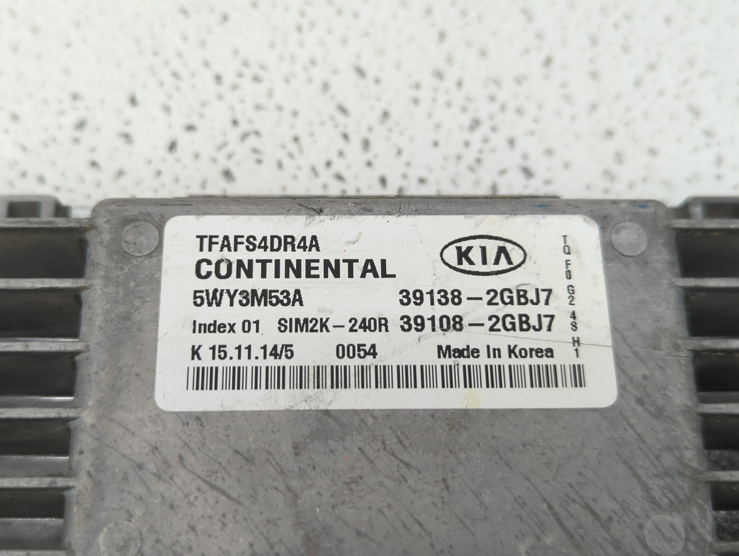 2015 Kia Optima PCM Engine Control Computer ECU ECM PCU OEM P/N:39108-2GBJ7 39138-2GBJ7 Fits OEM Used Auto Parts - Oemusedau