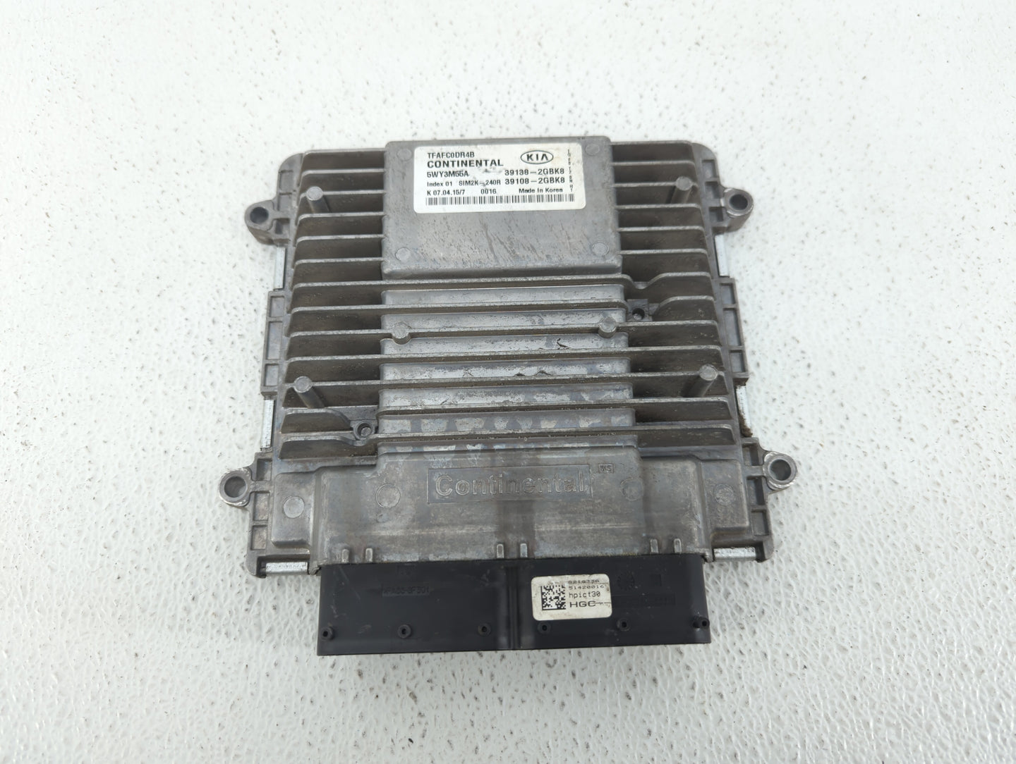2015 Kia Optima PCM Engine Control Computer ECU ECM PCU OEM P/N:39138-2GBK8 39108-2GBK8 Fits OEM Used Auto Parts - Oemusedau