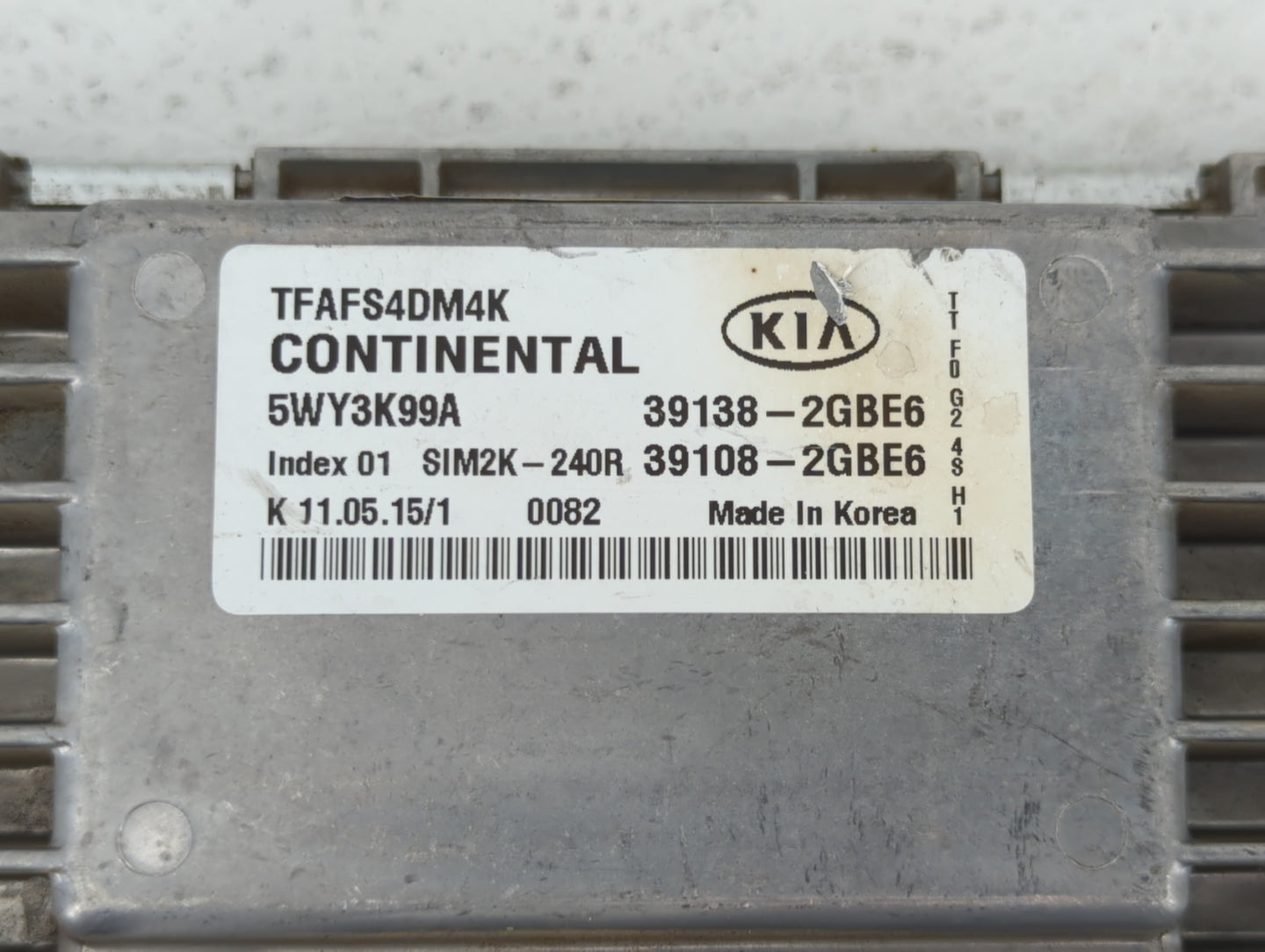 2014-2015 Kia Optima PCM Engine Control Computer ECU ECM PCU OEM P/N:39108-2GBJ6 39138-2GBJ6, 39108-2GBH5 Fits Fits 2014 201