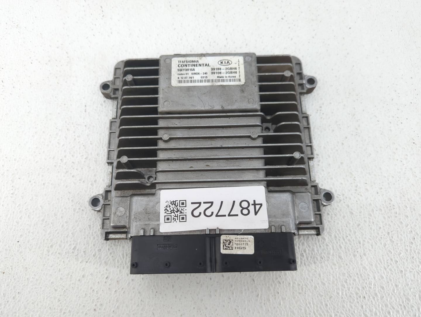2015 Kia Optima PCM Engine Control Computer ECU ECM PCU OEM P/N:39108-2GBH6 39138-2GBH6, 39138-2GBH7, 36108-2GBH7 Fits OEM U