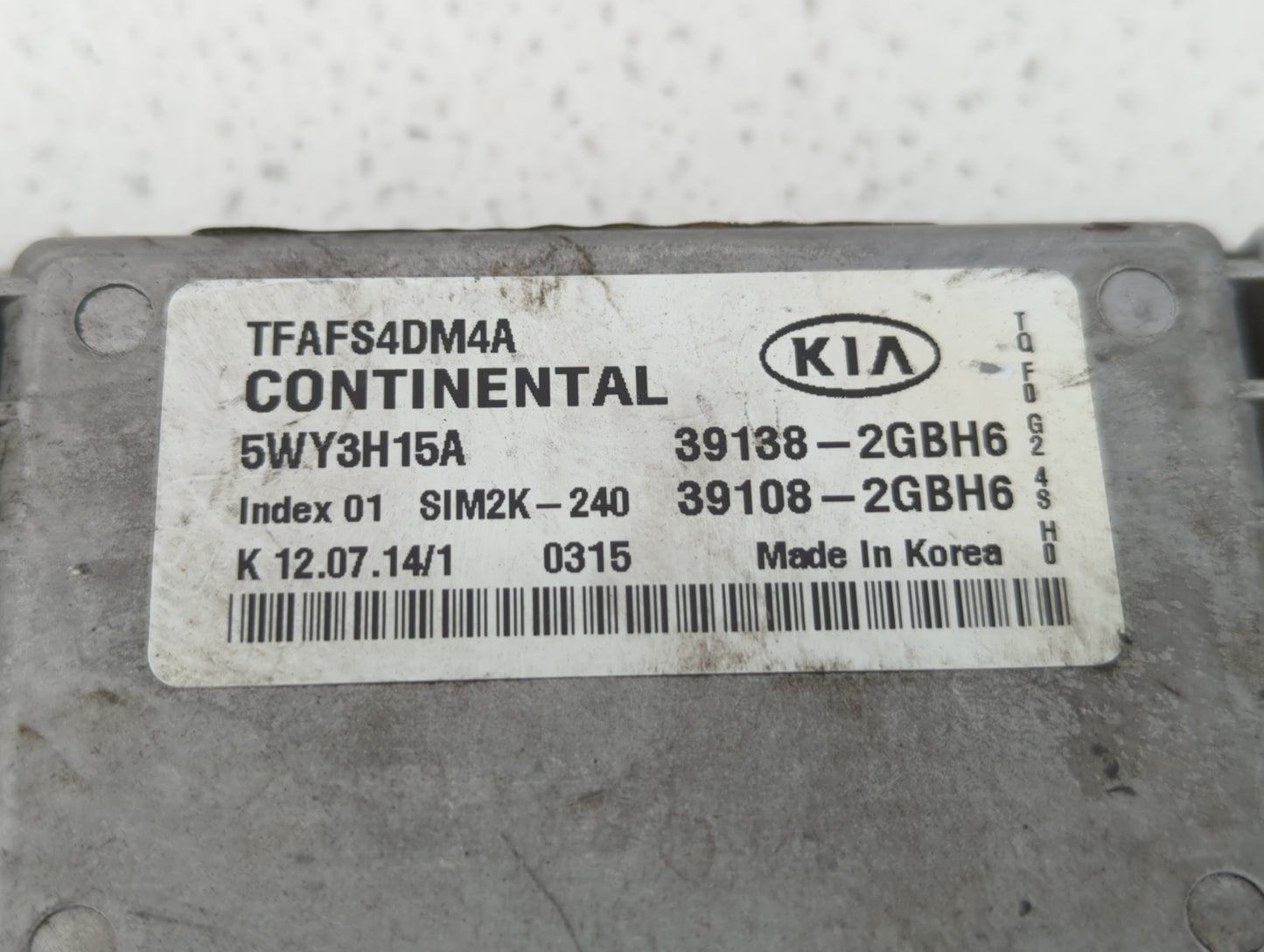 2015 Kia Optima PCM Engine Control Computer ECU ECM PCU OEM P/N:39108-2GBH6 39138-2GBH6, 39138-2GBH7, 36108-2GBH7 Fits OEM U