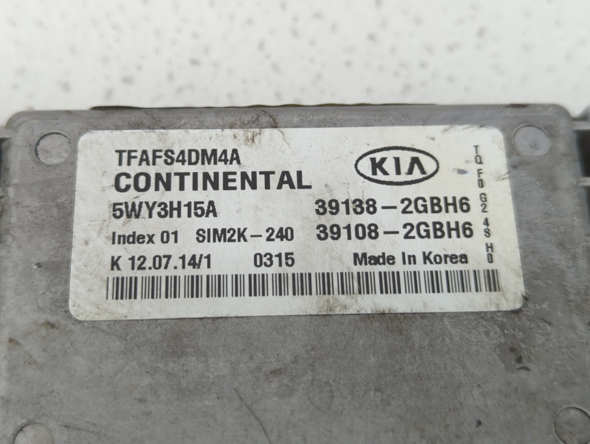 2015 Kia Optima PCM Engine Control Computer ECU ECM PCU OEM P/N:39108-2GBH6 39138-2GBH6, 39138-2GBH7, 36108-2GBH7 OEM Used A