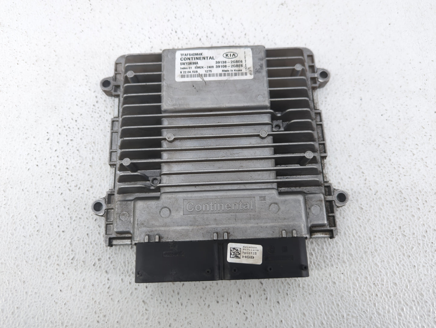 2014-2015 Kia Optima PCM Engine Control Computer ECU ECM PCU OEM P/N:39108-2GBJ6 39138-2GBJ6, 39108-2GBH5 Fits Fits 2014 201
