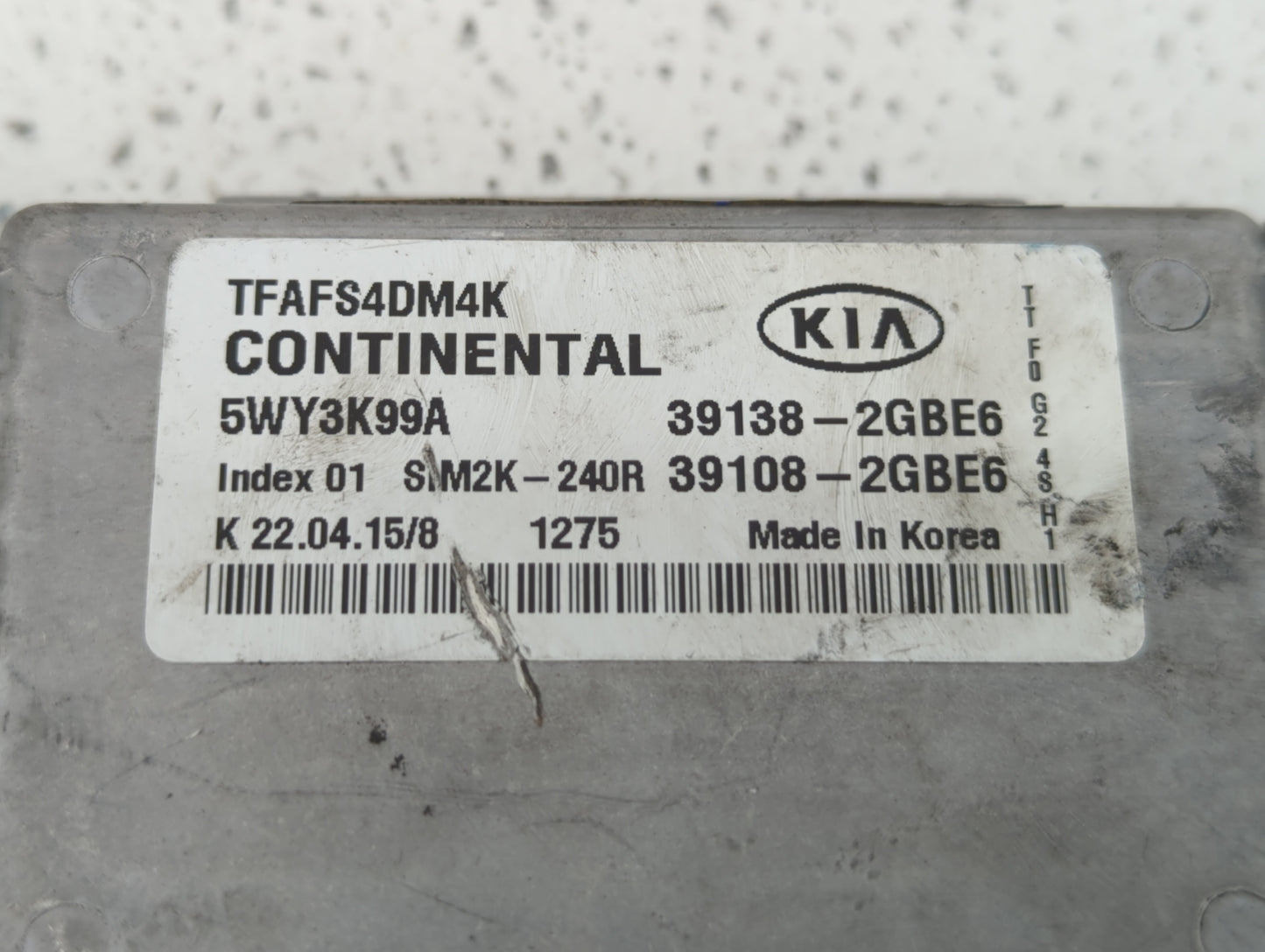 2014-2015 Kia Optima PCM Engine Control Computer ECU ECM PCU OEM P/N:39108-2GBJ6 39138-2GBJ6, 39108-2GBH5 Fits Fits 2014 201
