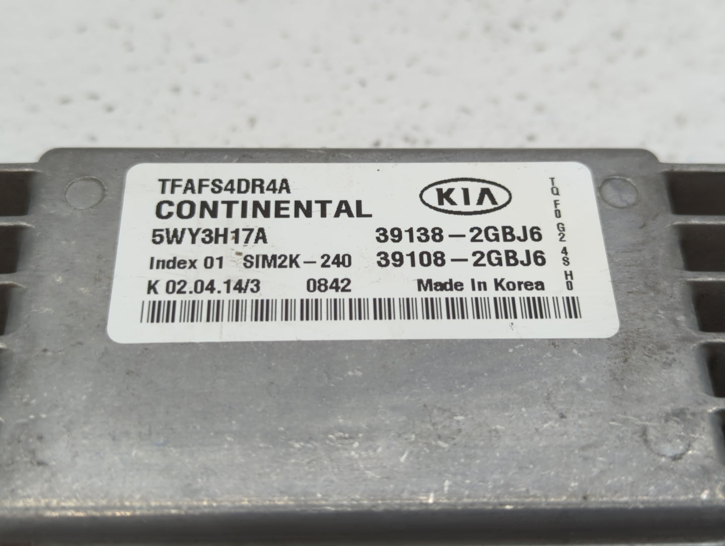 2014-2015 Kia Optima PCM Engine Control Computer ECU ECM PCU OEM P/N:39108-2GBJ6 39138-2GBJ6 Fits Fits 2014 2015 OEM Used Au