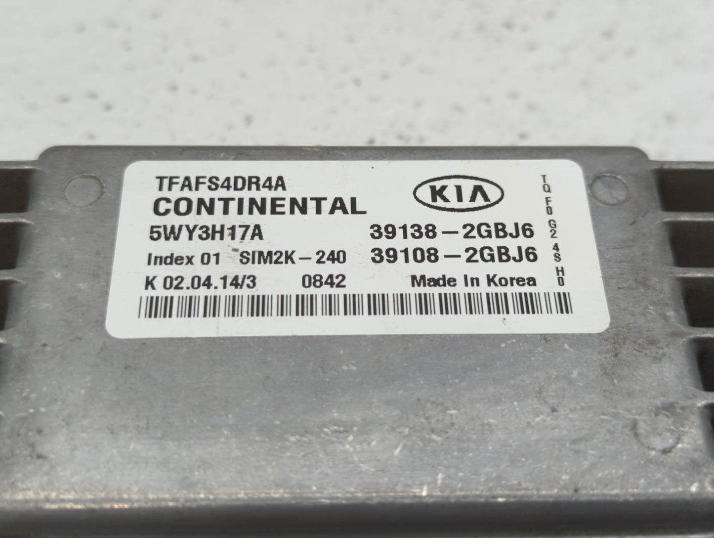 2014-2015 Kia Optima PCM Engine Control Computer ECU ECM PCU OEM P/N:39108-2GBJ6 39138-2GBJ6 Fits Fits 2014 2015 OEM Used Au