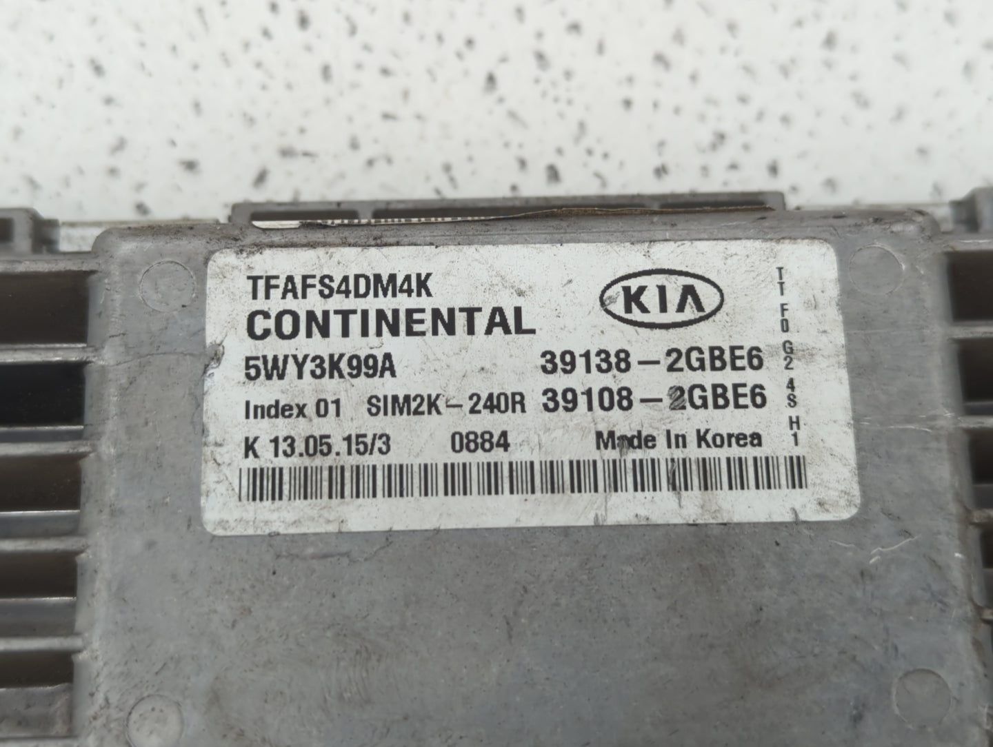 2014-2015 Kia Optima PCM Engine Control Computer ECU ECM PCU OEM P/N:39108-2GBE6 39138-2GBE6, 39108-2GBJ6 Fits Fits 2014 201