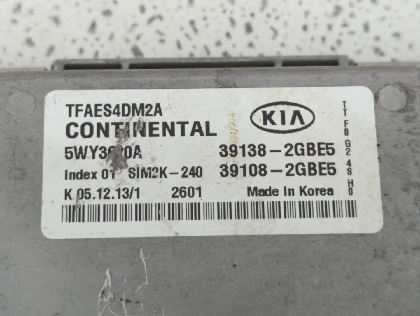 2014-2015 Kia Optima PCM Engine Control Computer ECU ECM PCU OEM P/N:39108-2GBE5 39138-2GBE5, 39108-2GBE6 Fits Fits 2014 201
