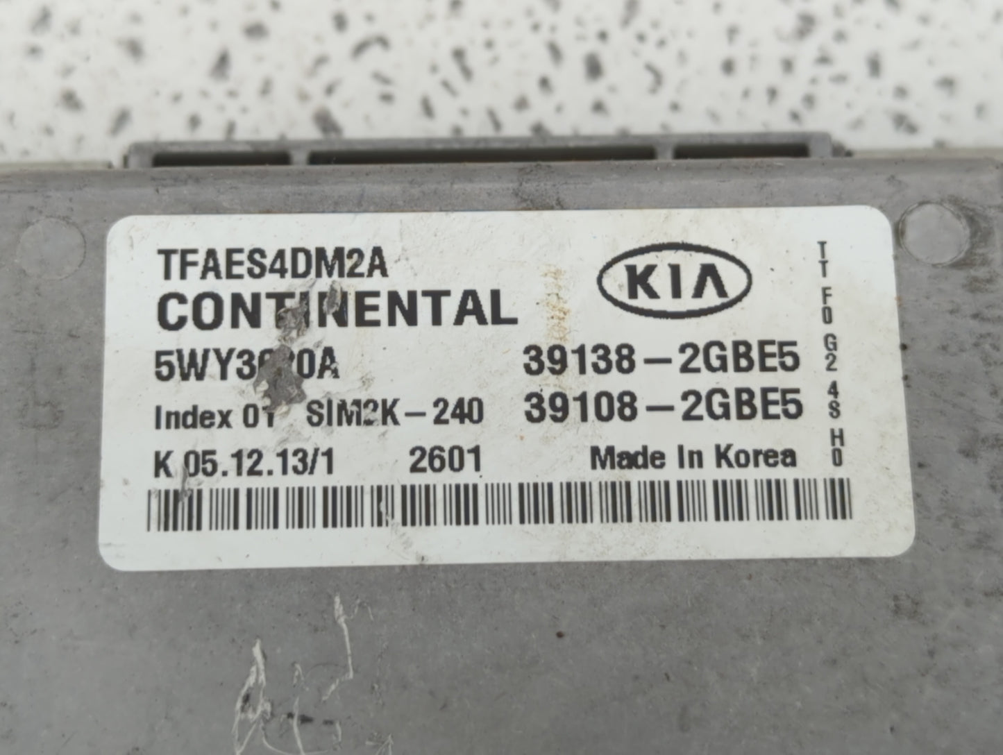 2014-2015 Kia Optima PCM Engine Control Computer ECU ECM PCU OEM P/N:39108-2GBE5 39138-2GBE5, 39108-2GBE6 Fits Fits 2014 201