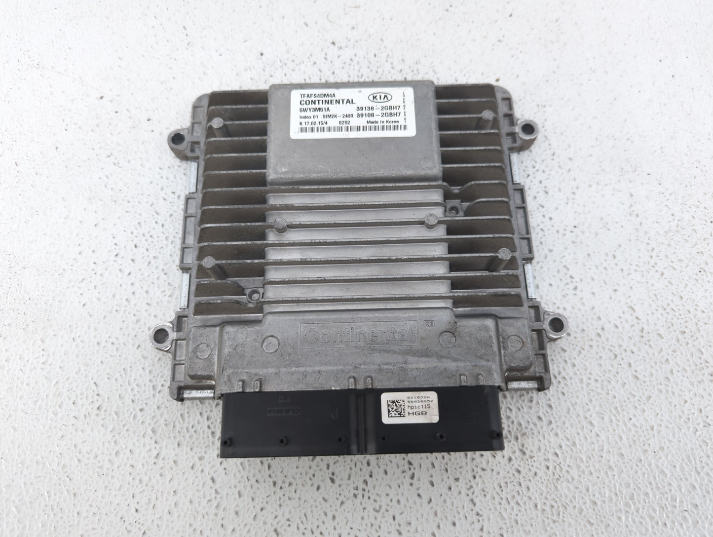 2015 Kia Optima PCM Engine Control Computer ECU ECM PCU OEM P/N:39138-2GBH7 Fits OEM Used Auto Parts - Oemusedautoparts1.com