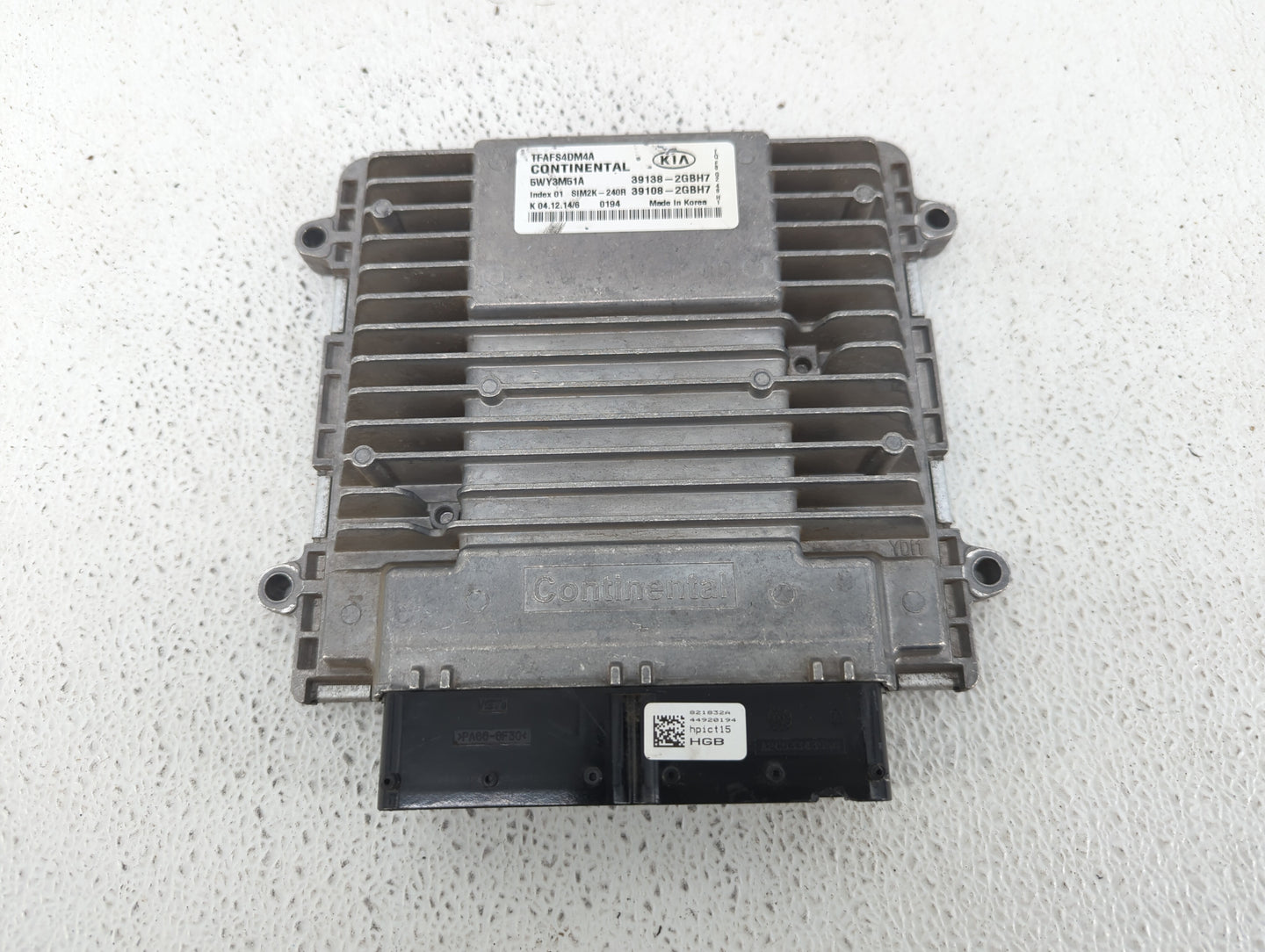 2015 Kia Optima PCM Engine Control Computer ECU ECM PCU OEM P/N:39138-2GBH7 Fits OEM Used Auto Parts - Oemusedautoparts1.com