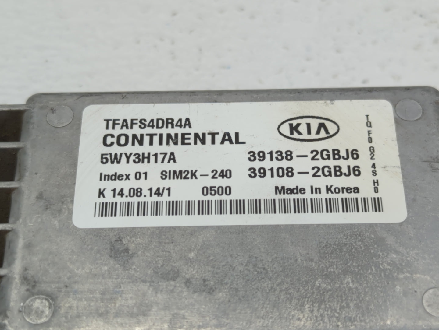 2014-2015 Kia Optima PCM Engine Control Computer ECU ECM PCU OEM P/N:39108-2GBJ6 39138-2GBJ6, 39108-2GBE6 Fits Fits 2014 201