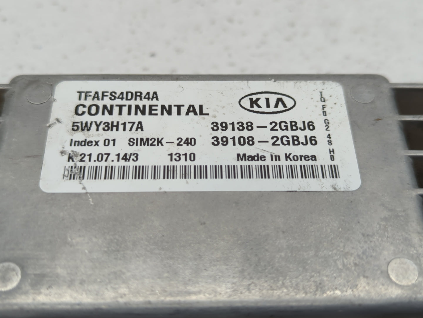 2014-2015 Kia Optima PCM Engine Control Computer ECU ECM PCU OEM P/N:39108-2GBJ6 39138-2GBJ6, 39108-2GBE6 Fits Fits 2014 201