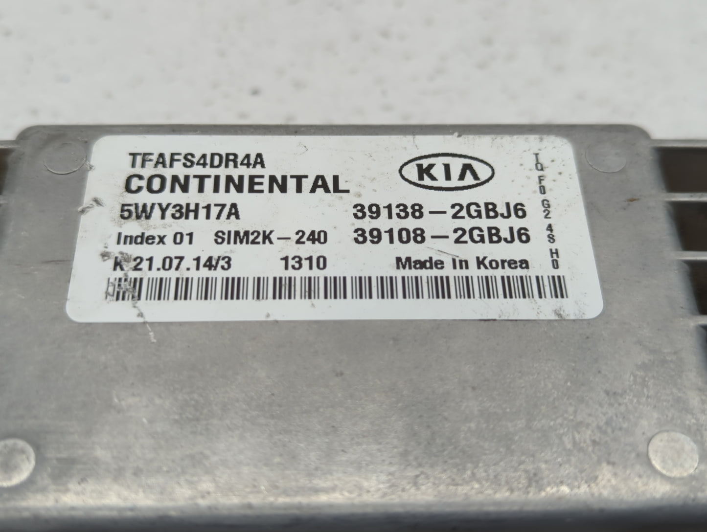 2014-2015 Kia Optima PCM Engine Control Computer ECU ECM PCU OEM P/N:39108-2GBJ6 39138-2GBJ6, 39108-2GBE6 Fits Fits 2014 201