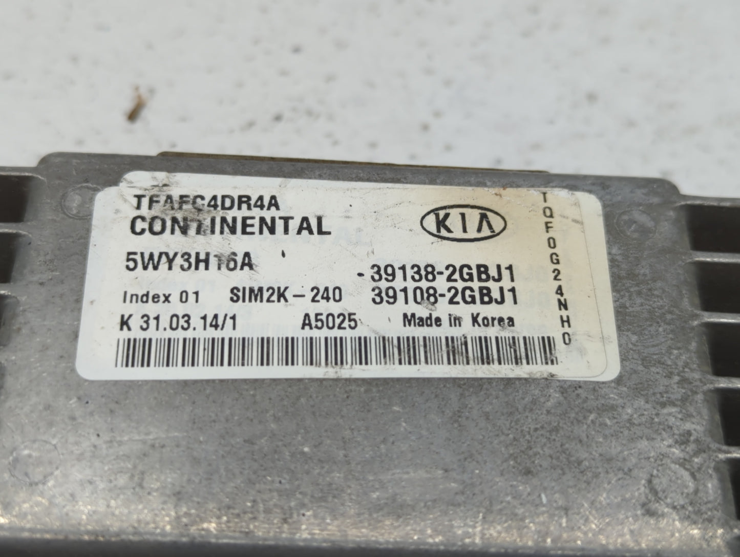 2015 Kia Optima PCM Engine Control Computer ECU ECM PCU OEM P/N:39108-2GBJ1 39138-2GBJ1, 39108-2GBJ2, 39138-2GBJ2 Fits OEM U