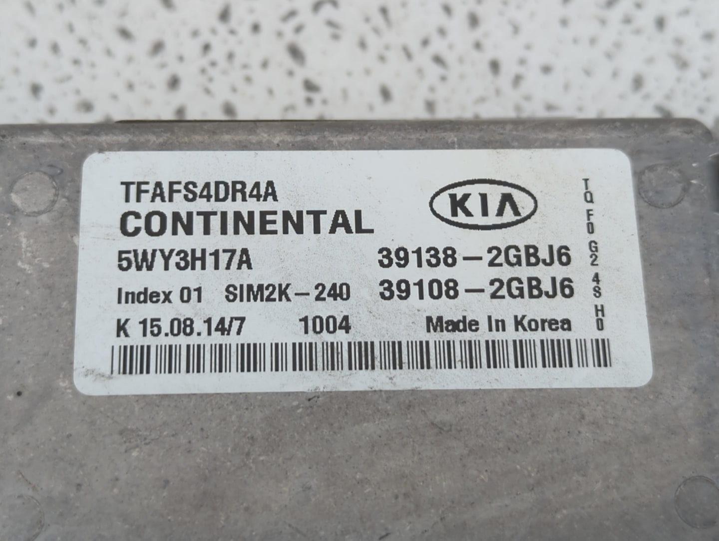 2014-2015 Kia Optima PCM Engine Control Computer ECU ECM PCU OEM P/N:39108-2GBJ6 39138-2GBJ6, 39108-2GBH7 Fits Fits 2014 201