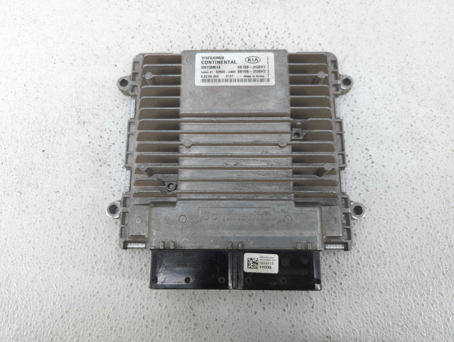 2015 Kia Optima PCM Engine Control Computer ECU ECM PCU OEM P/N:39108-2GBH7 39138-2GBH7 Fits OEM Used Auto Parts - Oemusedau