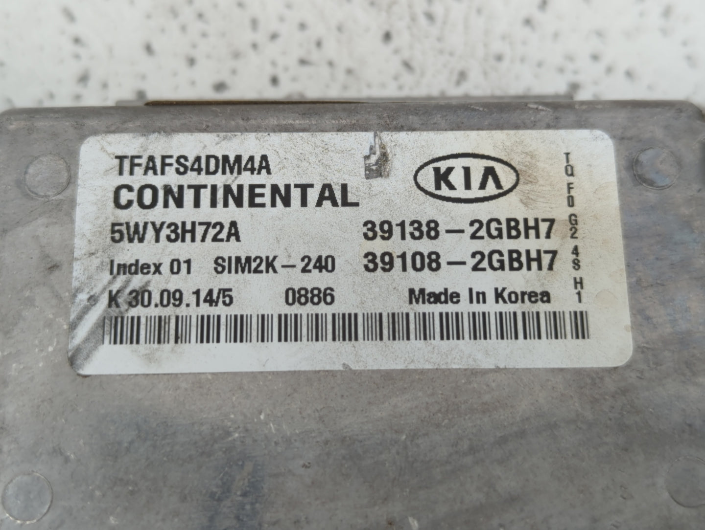 2015 Kia Optima PCM Engine Control Computer ECU ECM PCU OEM P/N:39108-2GBH7 39138-2GBH7 Fits OEM Used Auto Parts - Oemusedau