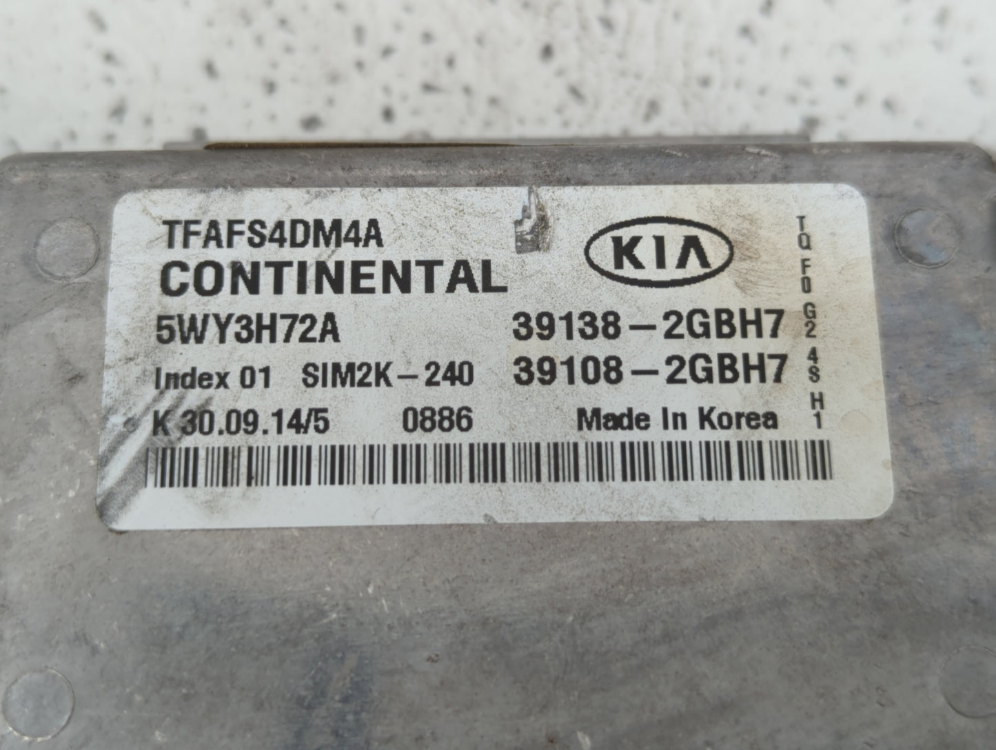 2015 Kia Optima PCM Engine Control Computer ECU ECM PCU OEM P/N:39108-2GBH7 39138-2GBH7 Fits OEM Used Auto Parts - Oemusedau