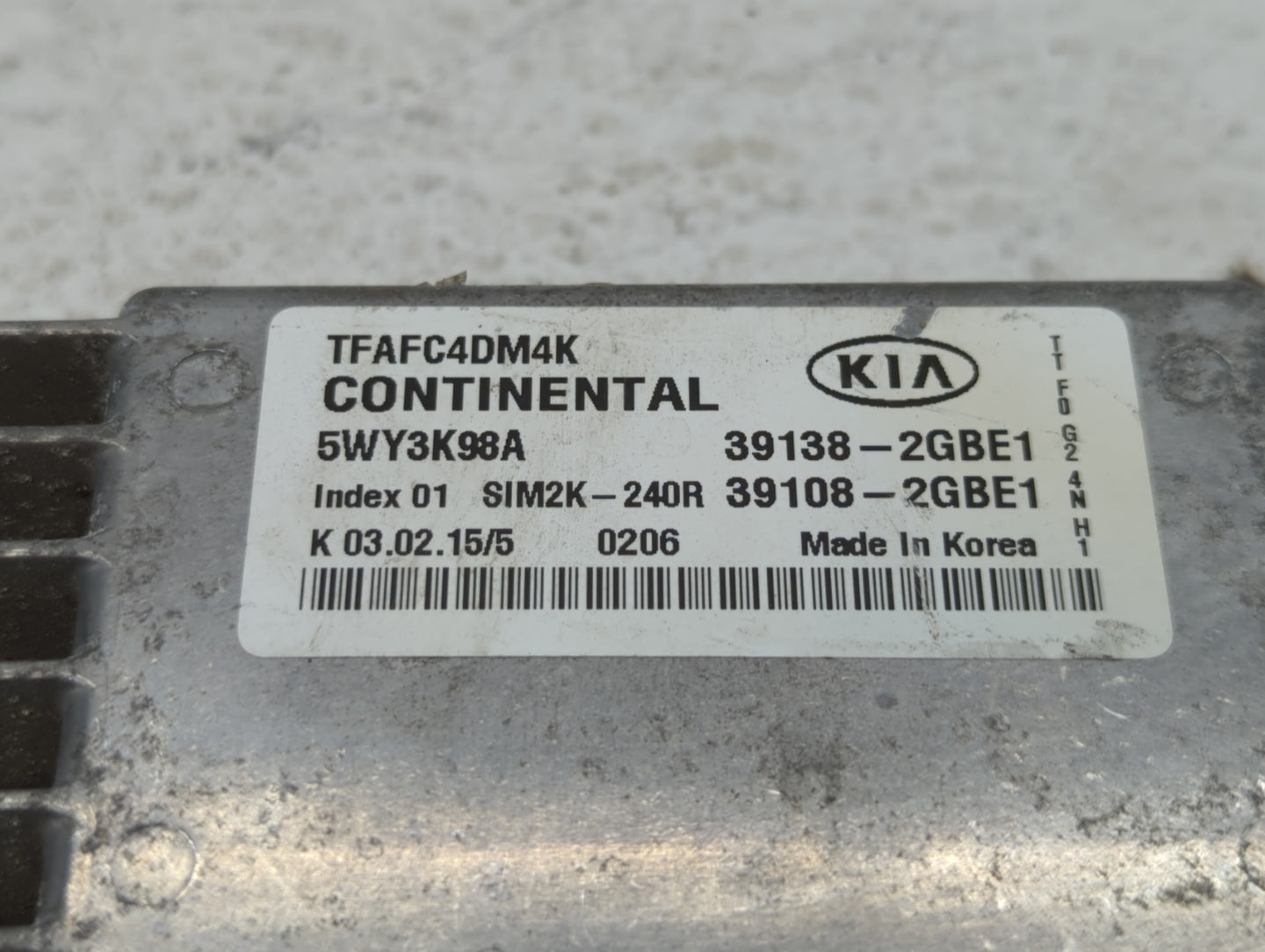 2014-2015 Kia Optima PCM Engine Control Computer ECU ECM PCU OEM P/N:39108-2GBE1 39138-2GBE1, MEC950-430 C2 Fits Fits 2014 2