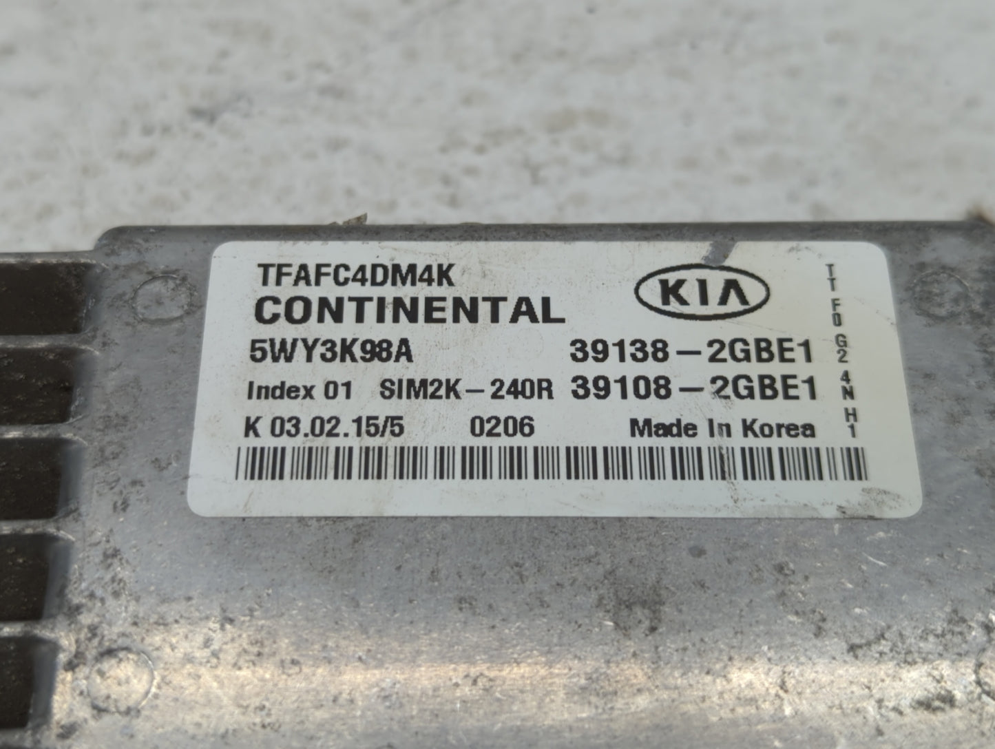 2014-2015 Kia Optima PCM Engine Control Computer ECU ECM PCU OEM P/N:39108-2GBE1 39138-2GBE1, MEC950-430 C2 Fits Fits 2014 2